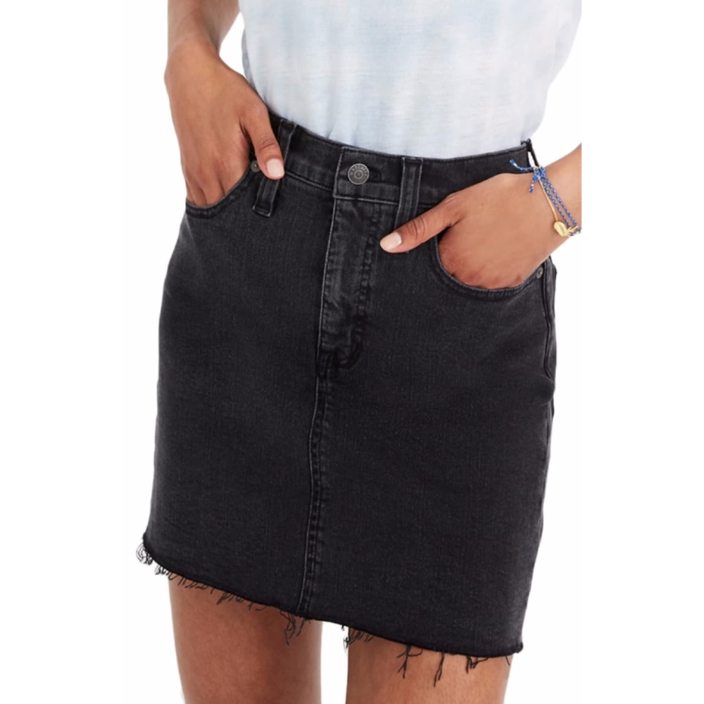 Madewell Black Denim Jean Skirt Size 28
